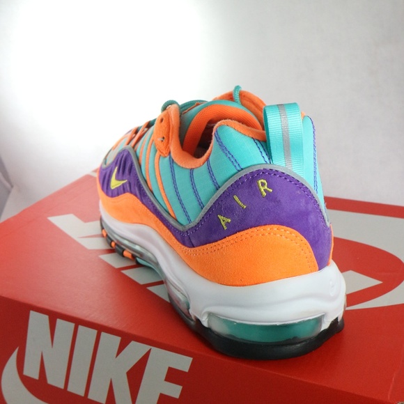 PAIR NIKE AIR MAX 98 QS Cone Hyper Grape Sneakers PAIR Sz 11 US Men - Picture 3 of 8